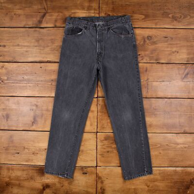 Vintage Levis 536 Jeans 34 x 30 USA Made 90s Medium Wash Straight Grey Denim