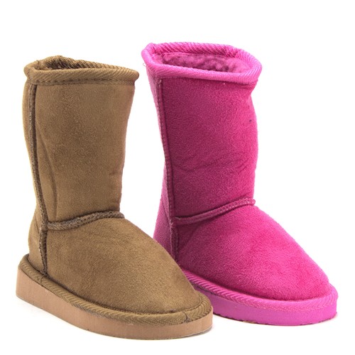 Kleines Kleinkind Mädchen klassische Slipper Fell gefüttert Mode Winterstiefel - Bild 6 von 8