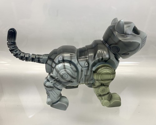 Vintage 1990's Tekno Cat Robot Kitty by Manley Quest Gray Articulated Sounds - Picture 6 of 17