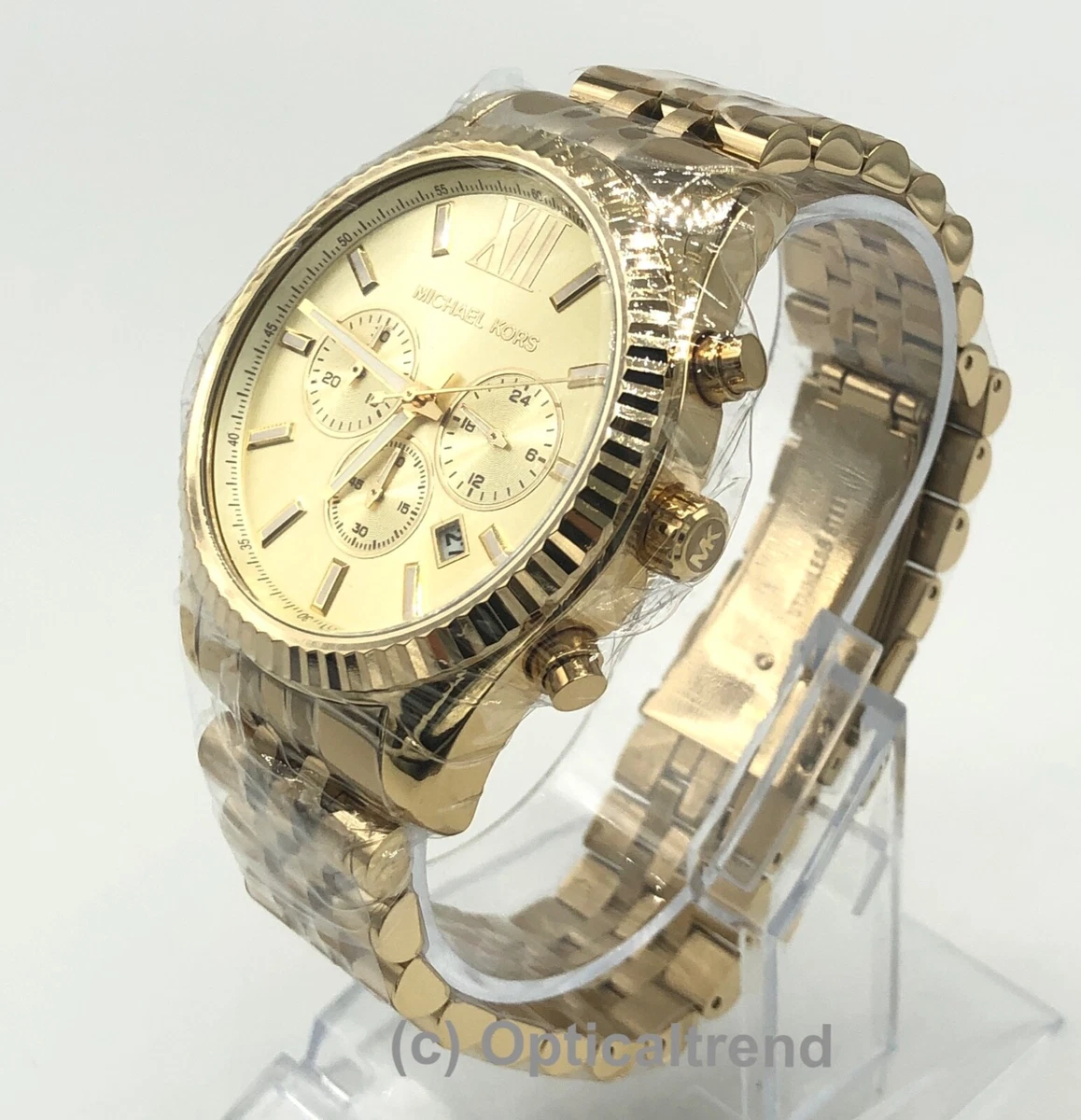 Michael Kors MK8281 Lexington Chronograph Gold Tone Men's Wrist Watch  691464950507 | eBay