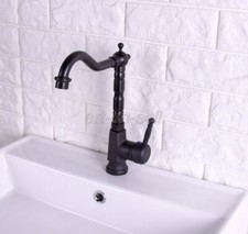 Oil Rubbed Bronze Deck Mount Swivel Bathroom Kitchen Basin Mixer Tap Sink Faucet