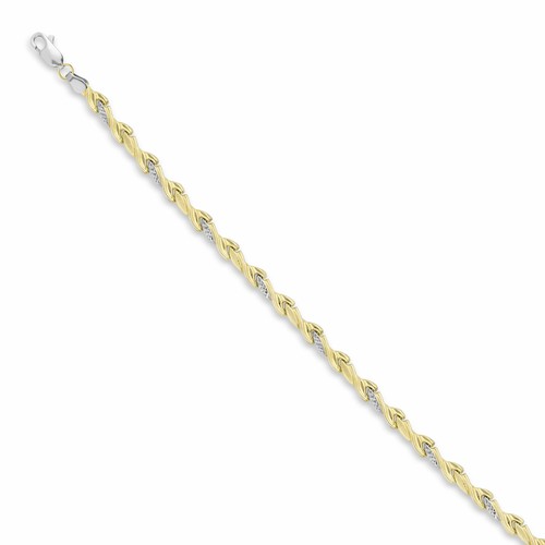 Collana Grano Taglio Diamante Graduato 18" Legata 1/10° Oro Giallo 10k - Foto 3 di 4