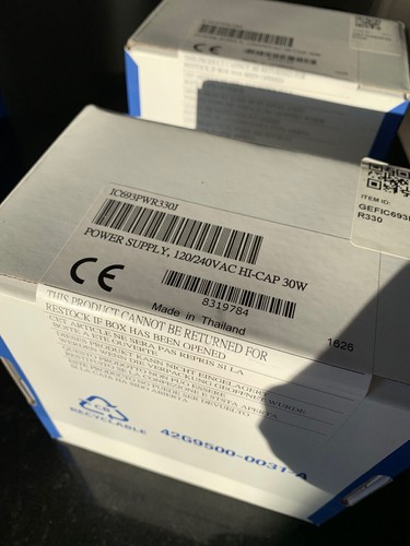 IC693PWR330J NEW Unopened GE Fanuc 120/240 VAC, 30W, RS-485, Power Supply Module - Picture 2 of 4