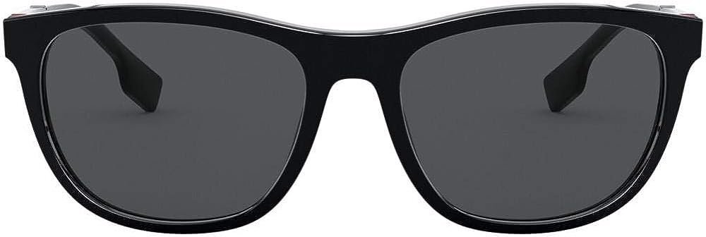 BURBERRY BE 4319 300187 Black Plastic Rectangle Sunglasses  display picture 3