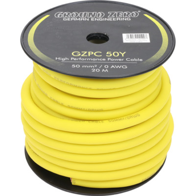 Ground Zero GZPC 50Y High-Quality 50mm² Stromkabel Powerkabel Endstufe Meterware