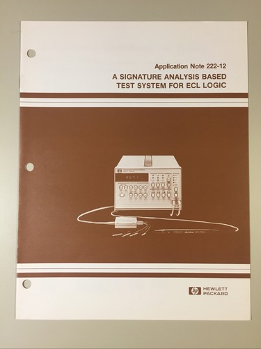 Vintage 1982 HEWLETT-PACKARD A Signature Analysis Based Test System ECL LOGIC