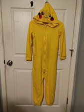 Kids Pikachu Pajama Cosplay Christmas Halloween Costume Sleepwear Size 10/12
