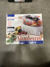 SUNBEAM Counter Top 3 Qt Food & Veggie Instant Steamer / Rice Cooker New In Box!