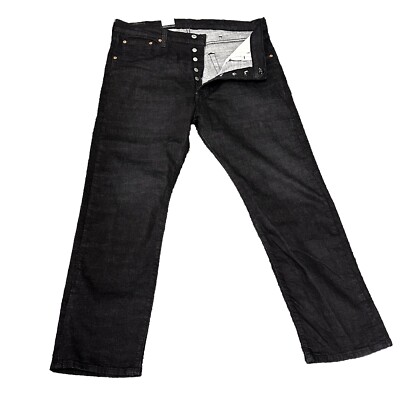 Levis 501 Jeans Mens 38x30 Button Fly 93 Straight Cropped Dark Denim NWT