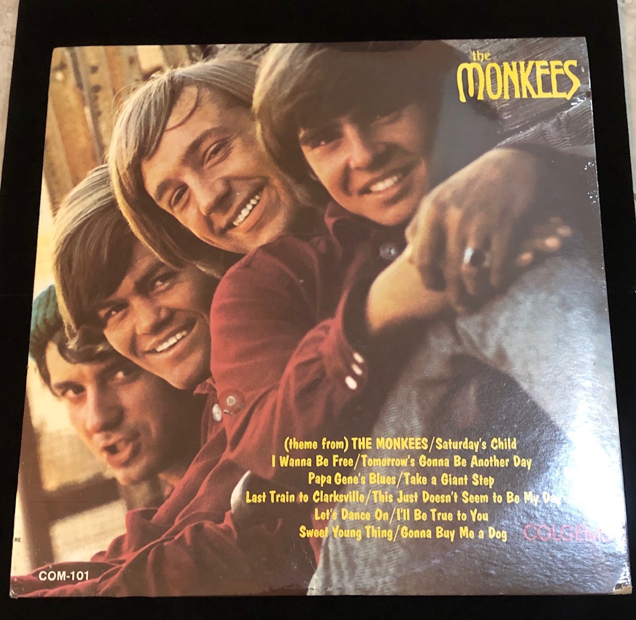 THE MONKEES 1966 COLGEMS COM-101 MONO LP RECORD ORIGINAL FACTORY SEALED ALBUM