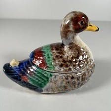 Ceramic Duck Egg Holder Trinket Dish Collectable Retro Vintage