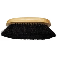 New 8.25" Genuine Horse Hair Dandy Brush, Equine Body Grooming, Wooden Handle