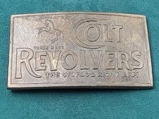 Colt Revolvers Licensed Steel Belt Buckle: 4" x 2.4" Made in USA