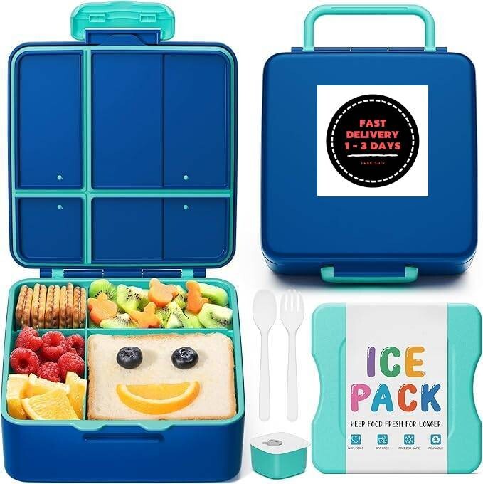 Fiambrera Bento Chill para niños y adultos a prueba de fugas, con bolsa de hielo
