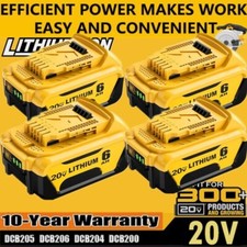Replacement For DeWalt 20V 20 Volt Max Battery 6.0AH DCB206 DCB203 Lithium Ion