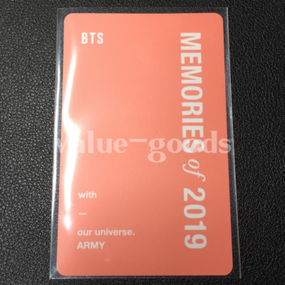 BTS Jungkook JK Memories of 2019 DVD Official Photocard PC K-POP