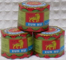 Lot of 3 XUN HU Tiger Ointment For Muscular Aches Pains /Headache/Sprains