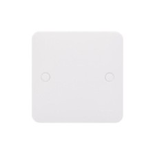 Schneider Lisse 1 Gang Blank Plate GGBL8010 Matt White Moulded Screwless Cover