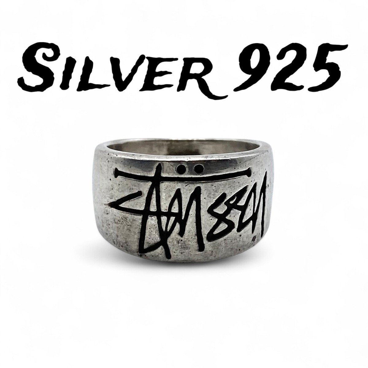 小物 Stussy Ring Stüssy - Silver Double S Ring | HBX - Globally Curated