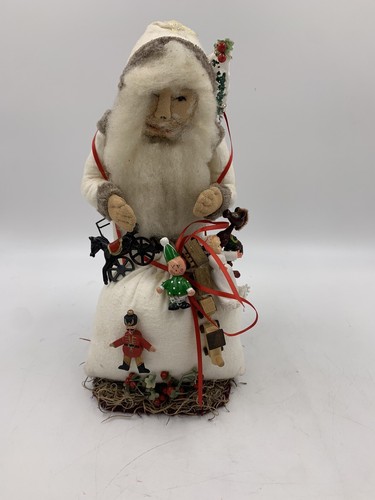 Vintage Father Christmas Doll Toy Bag Tree Vlasta? Missing Pieces Holes READ