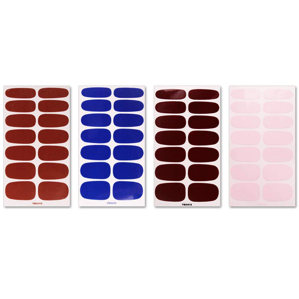 8Pcs Gel Nail Wraps Polish Strips semi Cured Gel Nail Stickers Filer