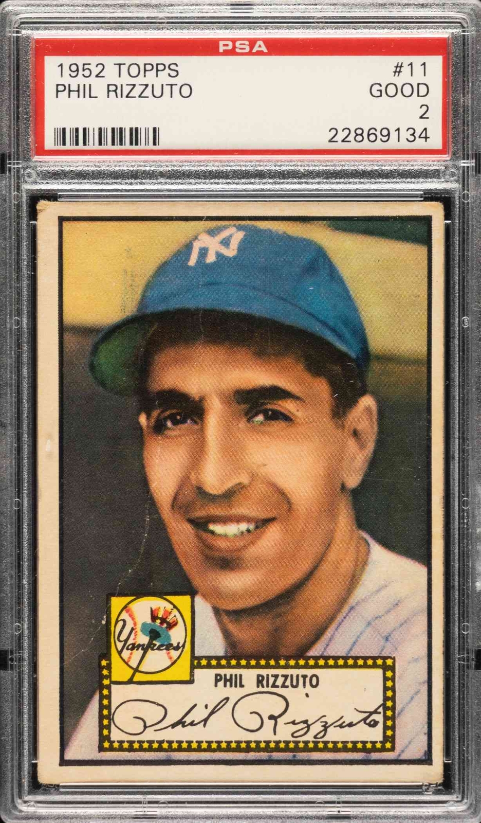 1952 Topps #11 Phil Rizzuto - PSA 2