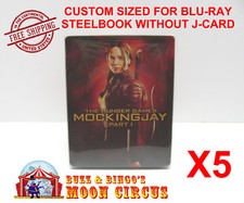 5x BLU-RAY STEELBOOK NO J-CARD SIZE BR4 - CLEAR PLASTIC BOX PROTECTORS SLEEVE