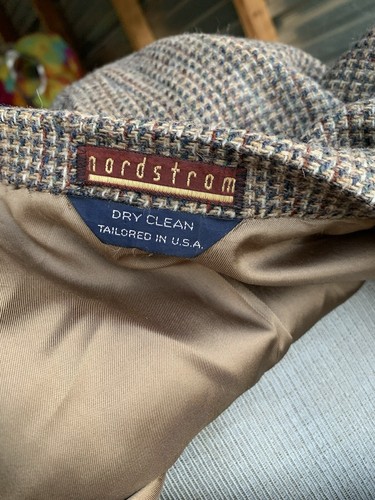 Nordstrom Harris Tweed Blazer Sport Coat Jacket VTG Wool NWOT Plaid Norm Core - Picture 5 of 8