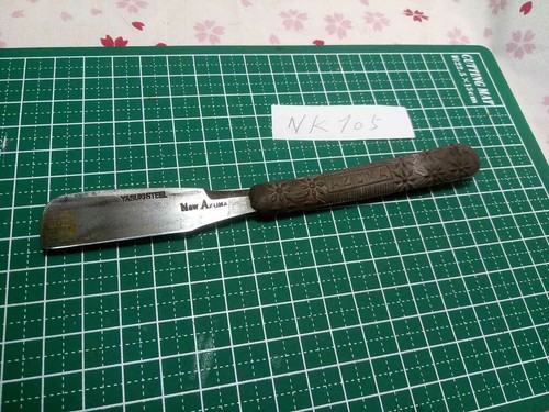 Marked Japanese Straight Razor Handmade New AZUMA YASUKI Steel NK105 - Picture 4 of 6