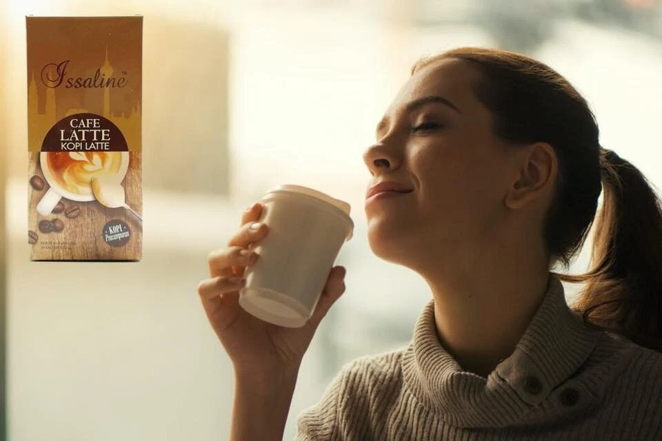 10 Cajas 200 Sobres Issaline Café Latte Puro Ganoderma Café Gourmet - DHL Foto 3 de 4