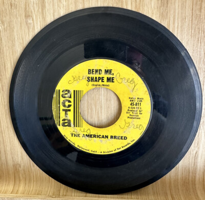 THE AMERICAN BREED Bend Me, Shape Me / Mindrocker ACTA 45-811 Jukebox 7  Record