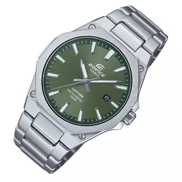 Casio Edifice EFR-S108D-3A GreenAnalog Octagon Sapphire Glass