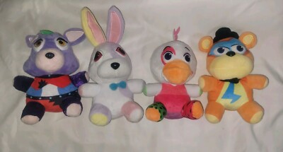 Lot Of 4 FNAF Plush Security Breach Five Nights At Freddy's