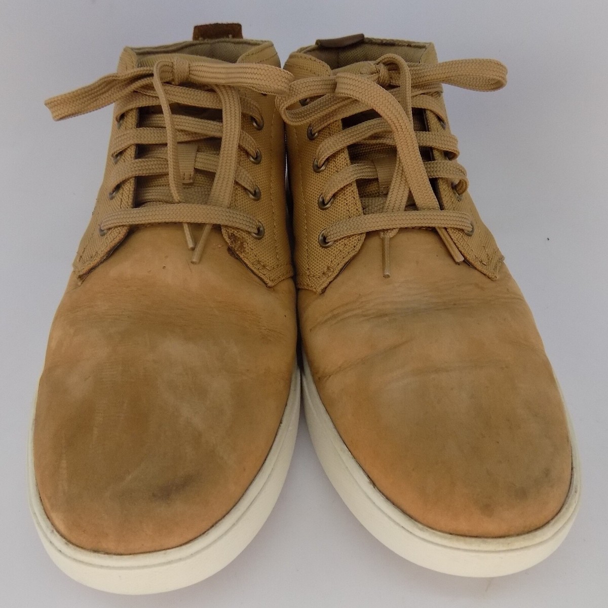 Timberland Men\'s Groveton Wheat Nubuck & Canvas Ortholite Chukka Boot - size 7 TIMBERLAND Men GROVETON CHUKKA Casual Wheat Leather Boots  main image 2