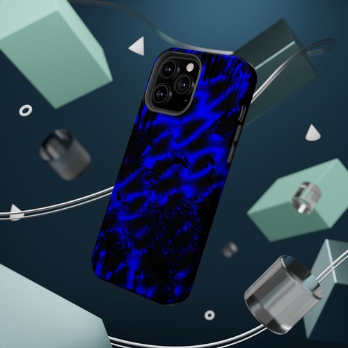 Magsafe Phone Case for iPhones 13-14 Blue Plasma Abstract Art - Picture 74 of 81