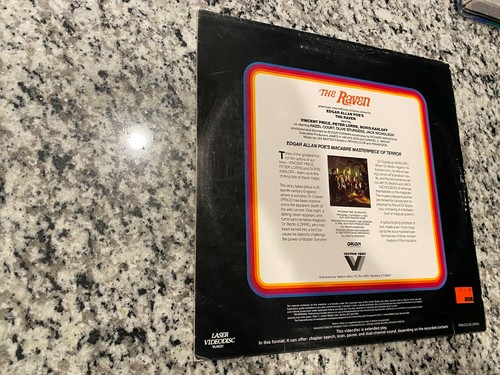 THE RAVEN LASERDISC! VINCENT PREIS, BORIS KARLOFF VESTRON VIDEO KLASSISCHER HORROR! - Bild 2 von 4
