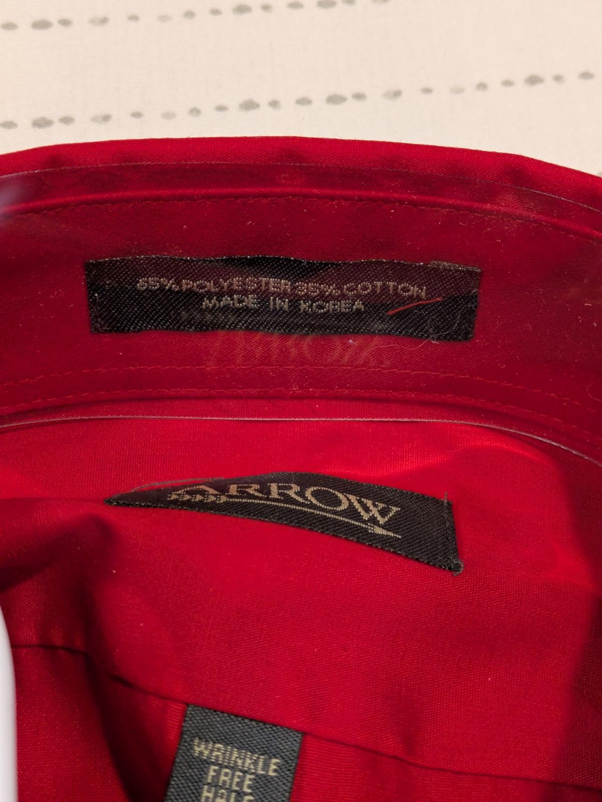 Arrow Wrinkle Free Poplin Solid Button Down Shirt… - image 4