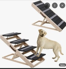 Upgrade 2-in-1 Pet Ramp Dog Stair,Folding Pet Stairs,Portable Dog Ramp for Sm...