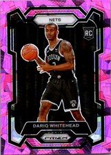 2023-24 Panini Prizm #175 Dariq Whitehead Prizms Pink Ice