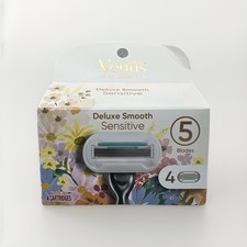 Gillette Venus Razor Refills, Deluxe Smooth Sensitive, 5 Blade, 4 Pack Cartridge 4.00 per gallon