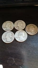 5 Washington Quarters 1941S 1943 1945 1946 1951   90% Silver      FREE SHIPPING