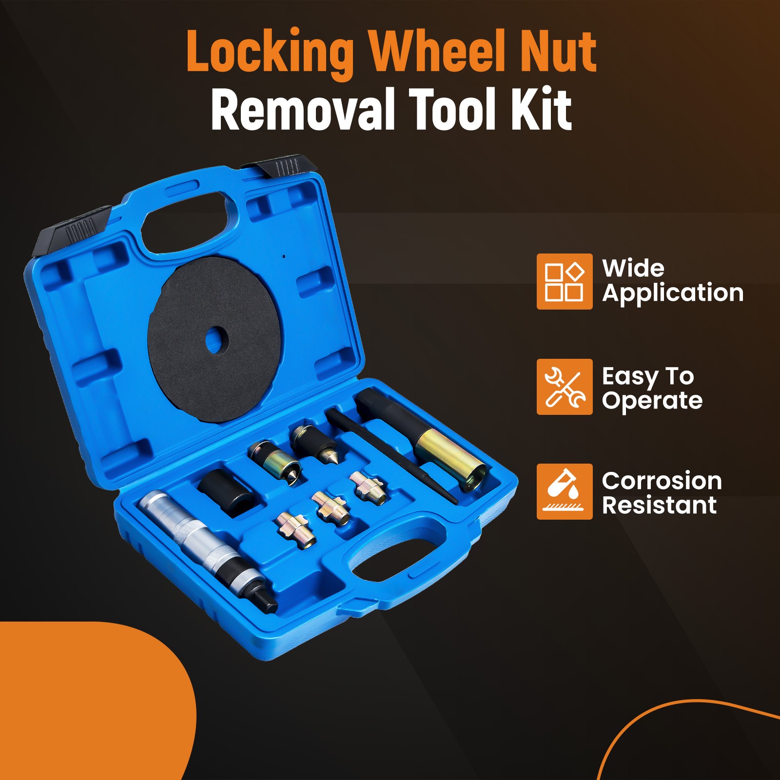 Wheel Remover Universal Wheel Lock Removal Kit Locking Wheel Nut Key Replacement ...