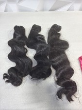 UNPROCESSED RAW HUMAN HAIR BUNDLES 100 Human Hair 16,18,20in