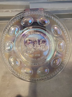 Vintage Wheaton Carnival Glass Commemorative Plate Apollo 12 Moon Mission
