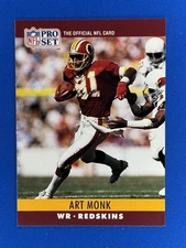 1990 Pro Set #328 Art Monk Redskins