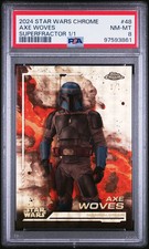Marketplace image: 2024 Topps Chrome Star Wars Axe Woves #48 Superfractor PSA 8