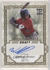 2020 Leaf Ultimate Draft Gold 58/75 Wilderd Patino #BA-WP1 Auto 0b3