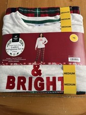 Members Mark Holiday Merry  Bright 2 Piece Pajama Set Size Large NWT
