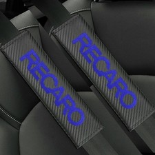 Carbon Fibre RECARO seat belt shoulder pads. Matching Pair Supplied.