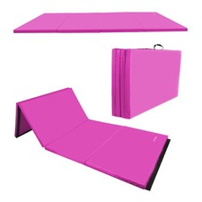 BalanceFrom 4' x 6' x 2" All Purpose Folding Gymnastics Gym Mat, Pink Open Box 